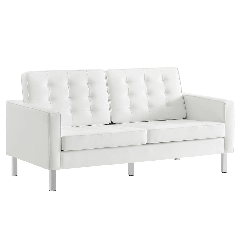 Loft 2-Piece Tufted Vegan Leather Furniture Set