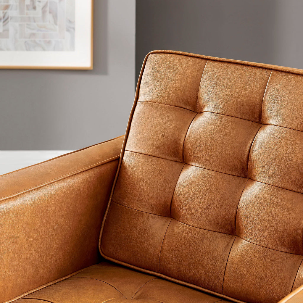 Loft Tufted Vegan Leather Armchair