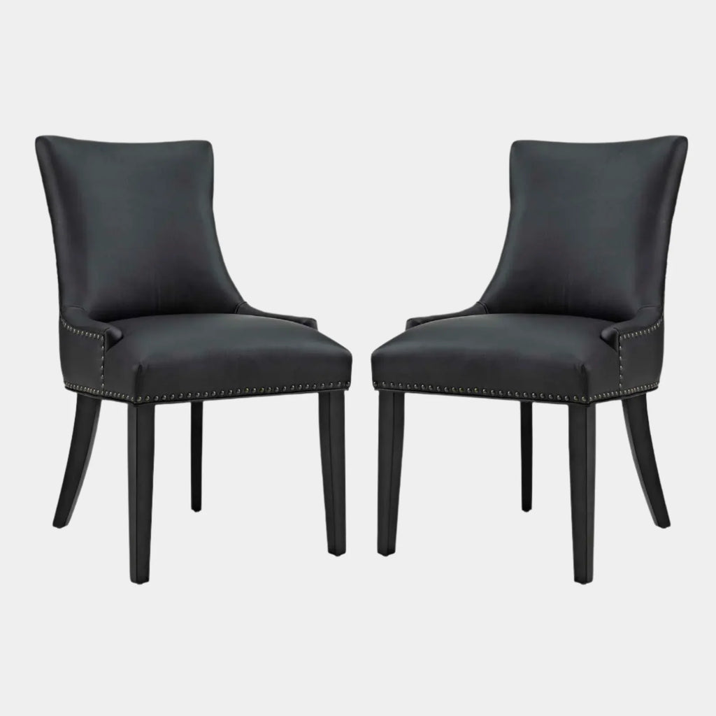 Marquis Faux Leather Dining Chair Set of 2