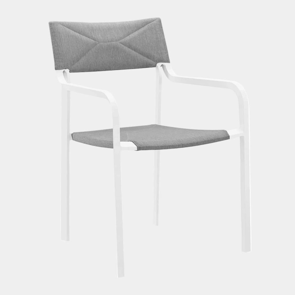 Raleigh Stackable Outdoor Patio Aluminum Dining Armchair