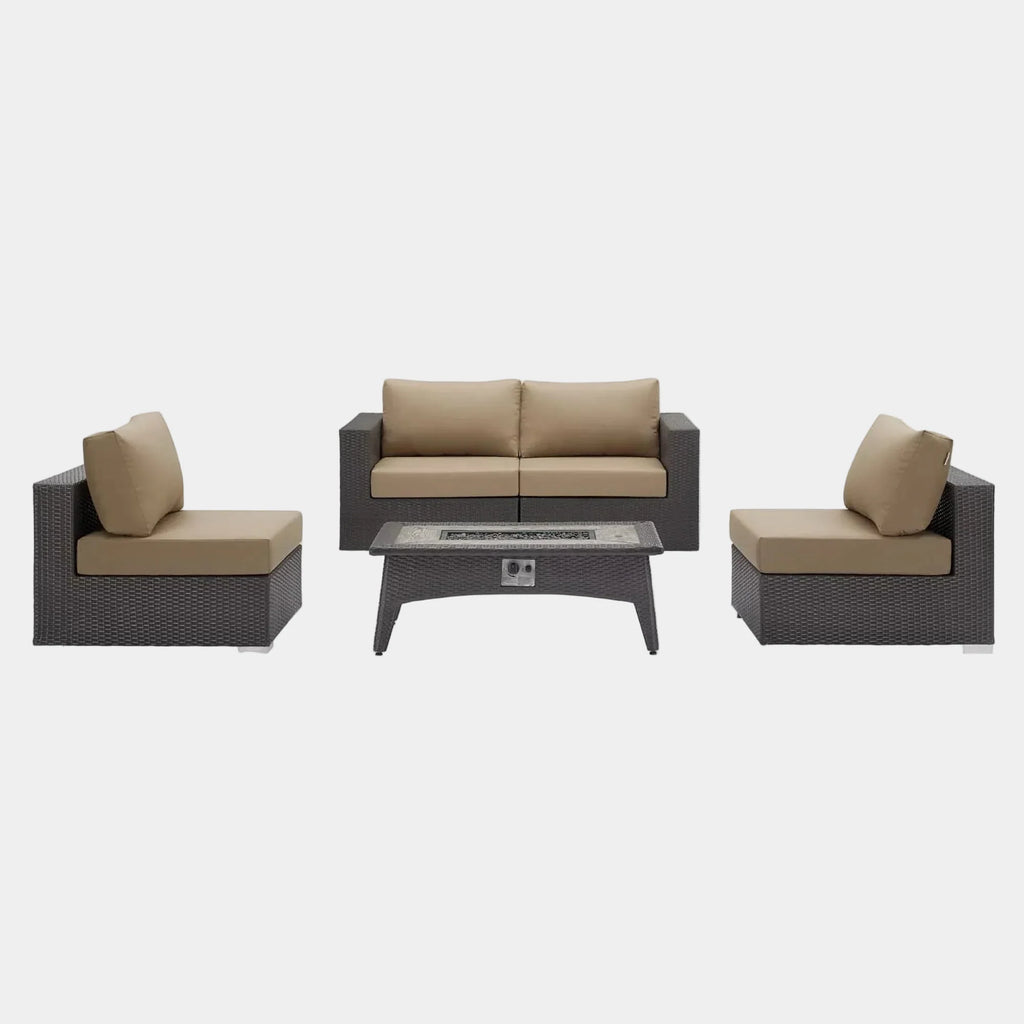 Convene 5 Piece Set Outdoor with Fire Pit