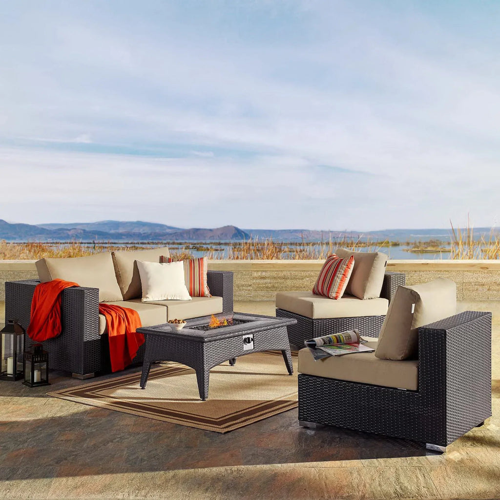 Convene 5 Piece Set Outdoor with Fire Pit