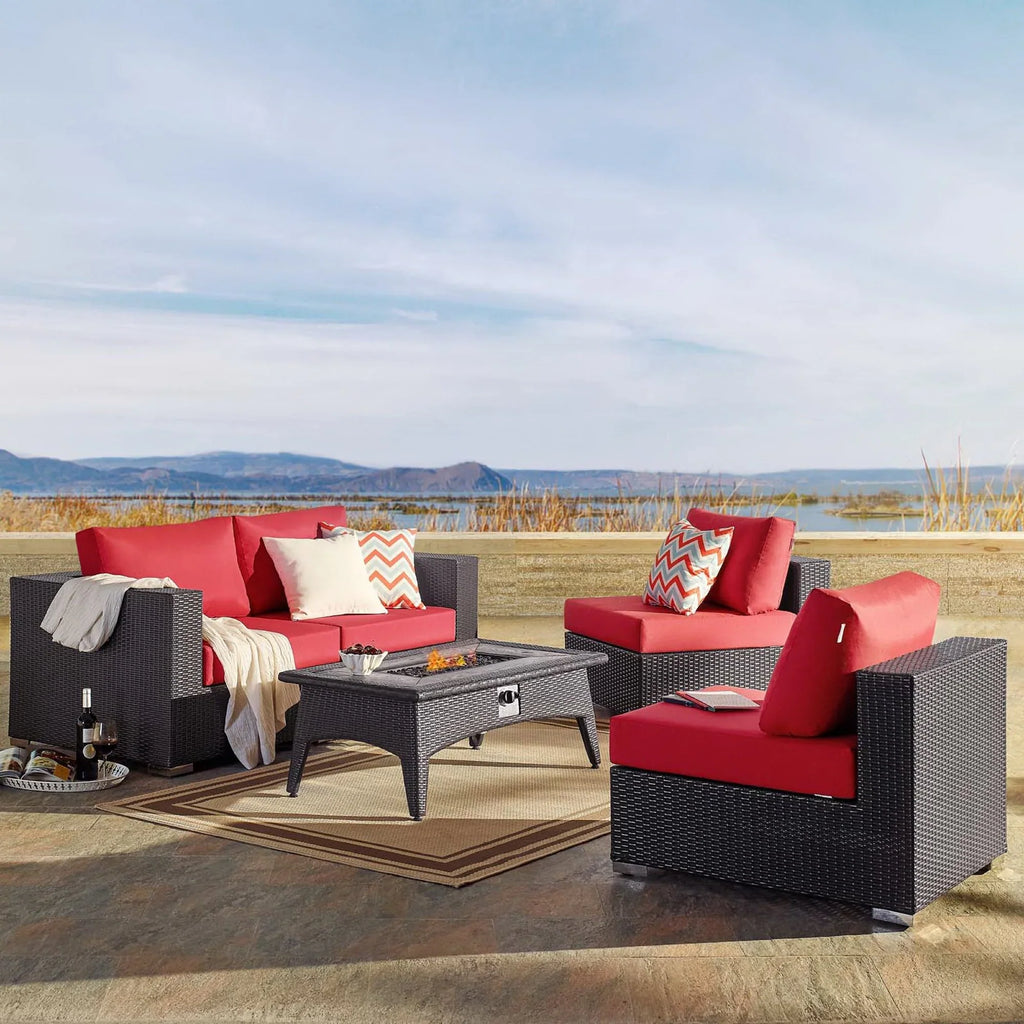 Convene 5 Piece Set Outdoor with Fire Pit