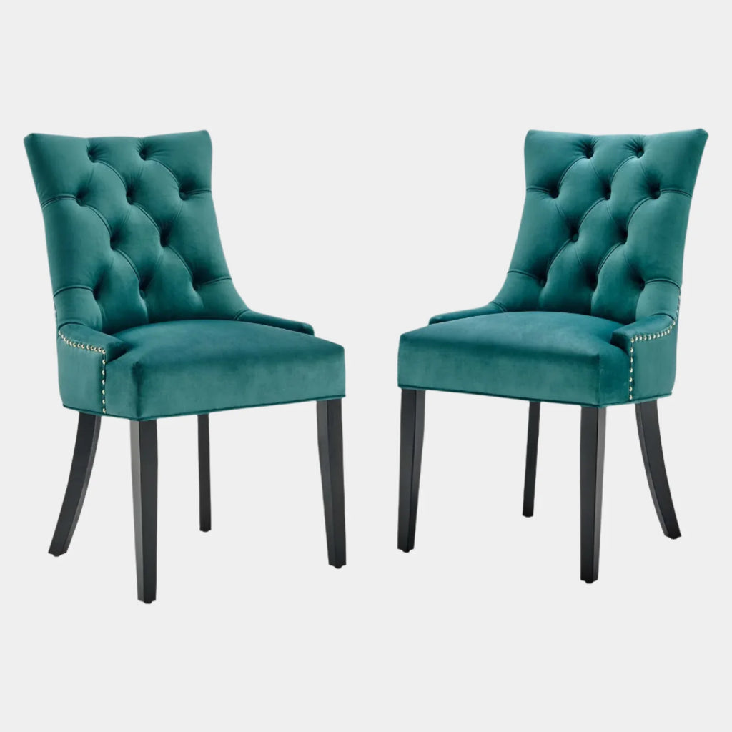 Regent Tufted Performance Velvet Dining Side Chairs Set of 2