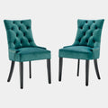 Regent Tufted Performance Velvet Dining Side Chairs Set of 2