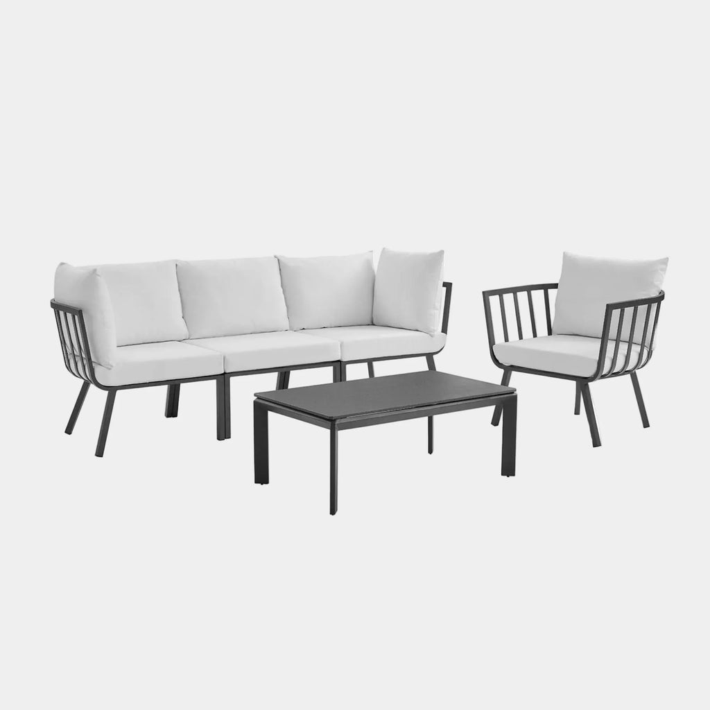 Riverside 5 Piece Outdoor Patio Aluminum Set