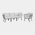 Riverside 4 Piece Outdoor Patio Aluminum Set