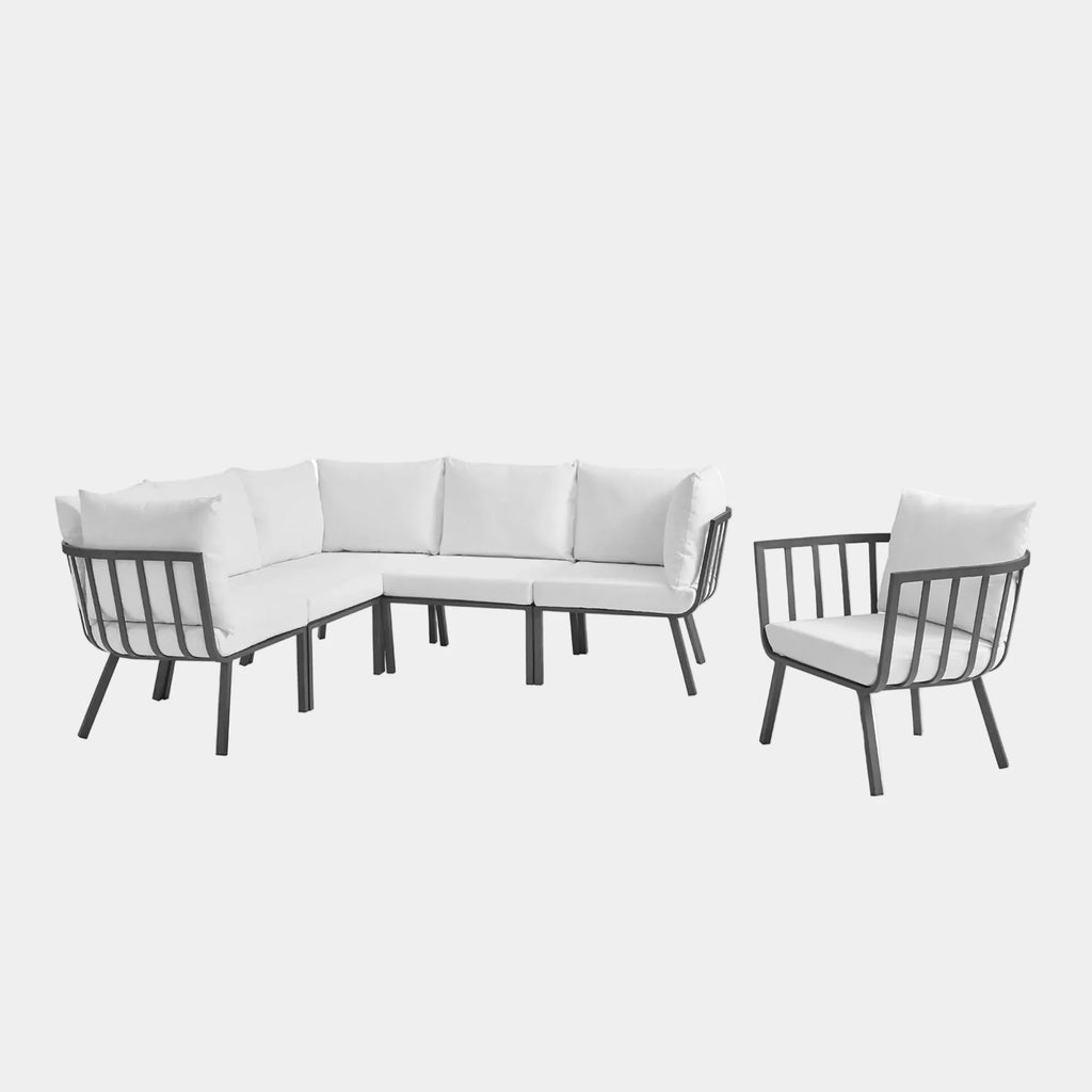 Riverside 6 Piece Outdoor Patio Aluminum Set