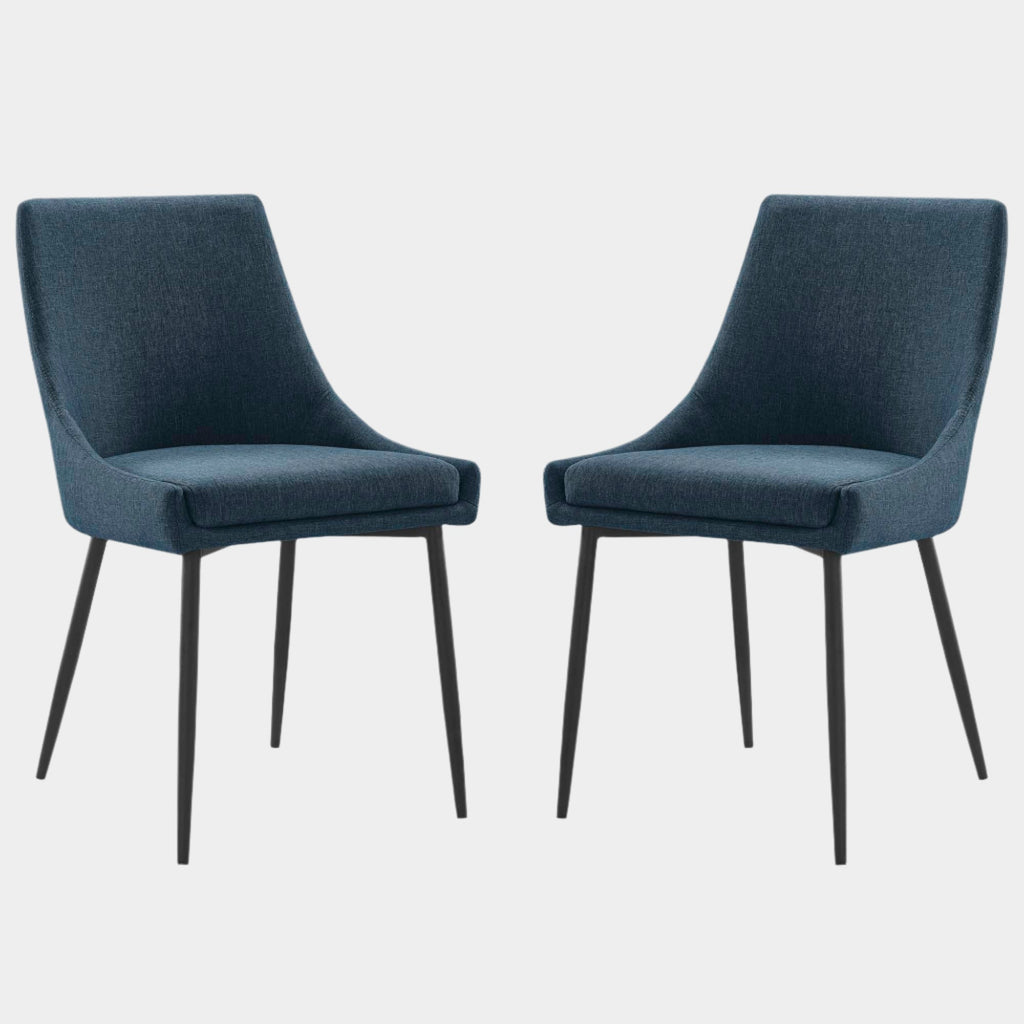 Viscount Upholstered Fabric Dining Chairs Set of 2