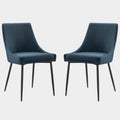 Viscount Upholstered Fabric Dining Chairs Set of 2