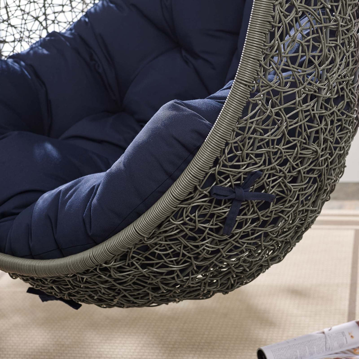 Hide Outdoor Patio Sunbrella® Swing Chair