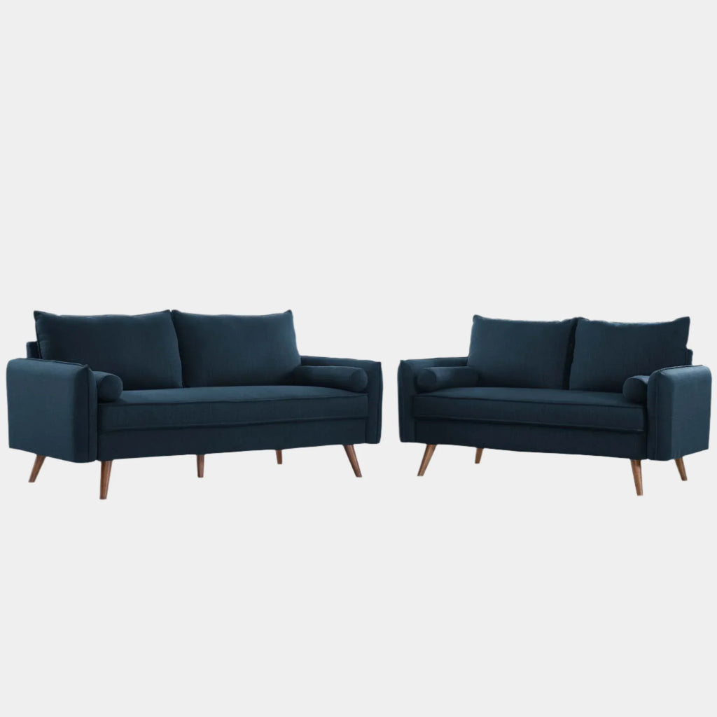 Revive Upholstered Fabric Sofa and Loveseat Set