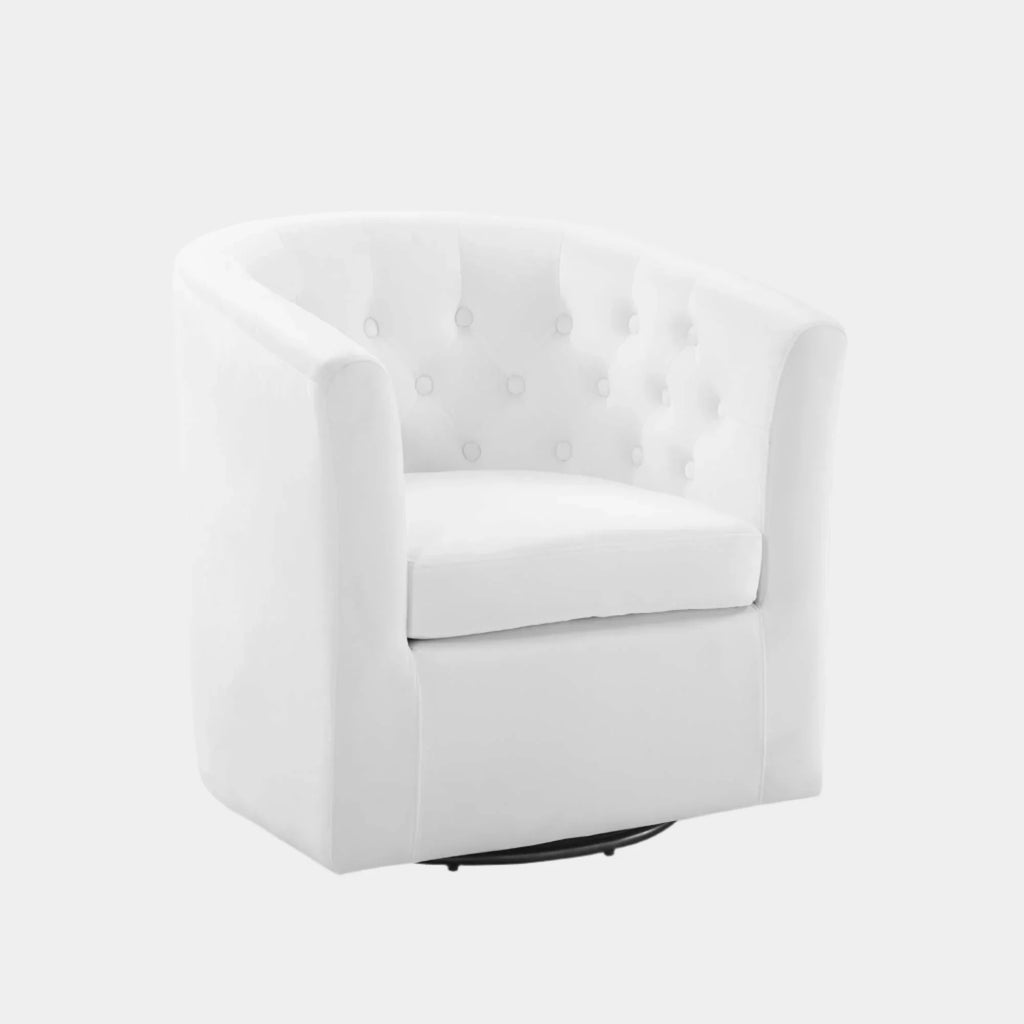 Prospect Tufted Performance Velvet Swivel Armchair