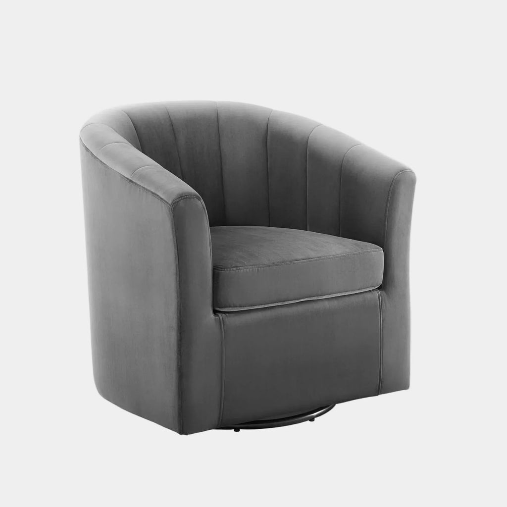 Prospect Performance Velvet Swivel Armchair