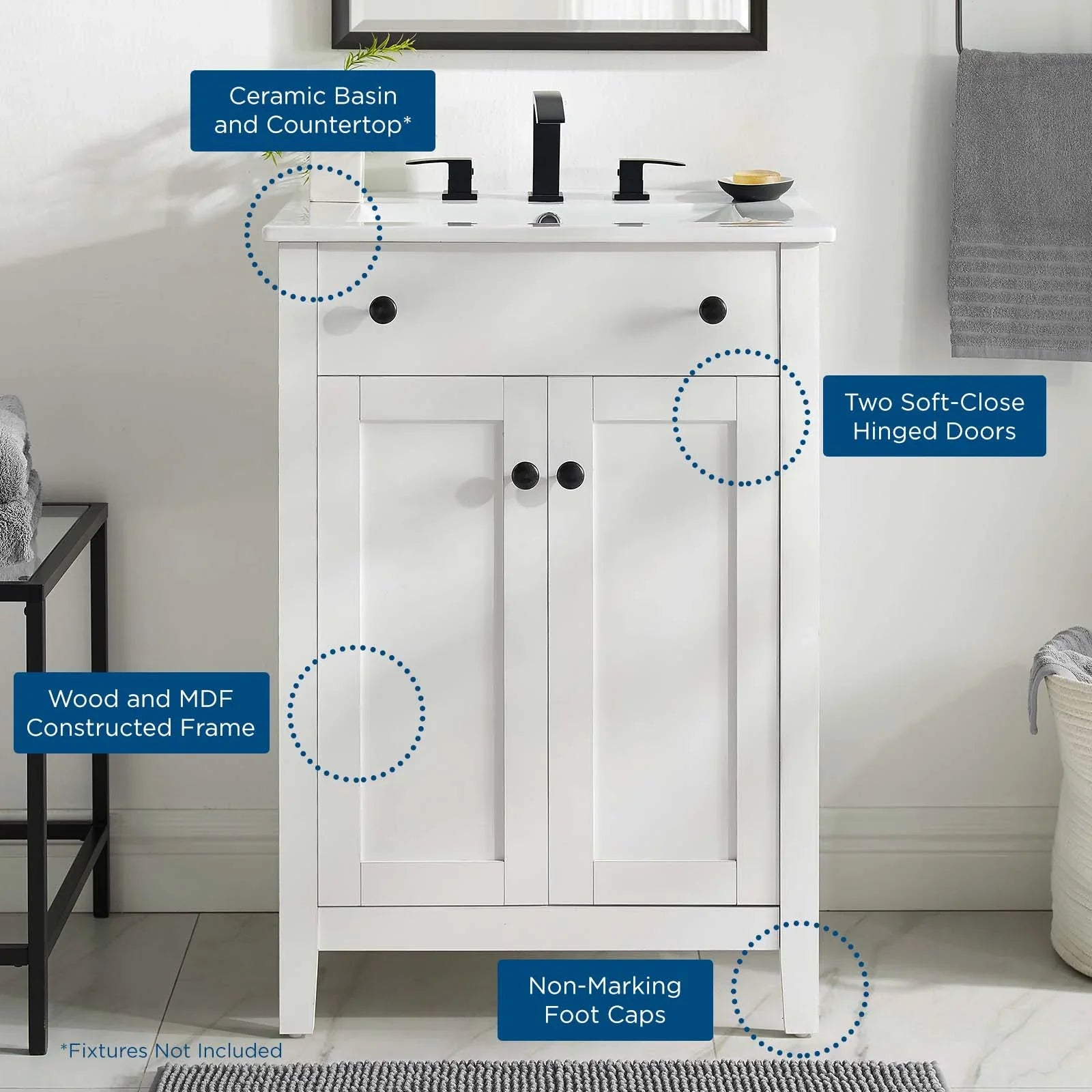 Nantucket Bathroom Vanity Basin Included
