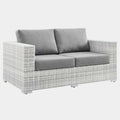 Convene Outdoor Patio Loveseat in Light Gray