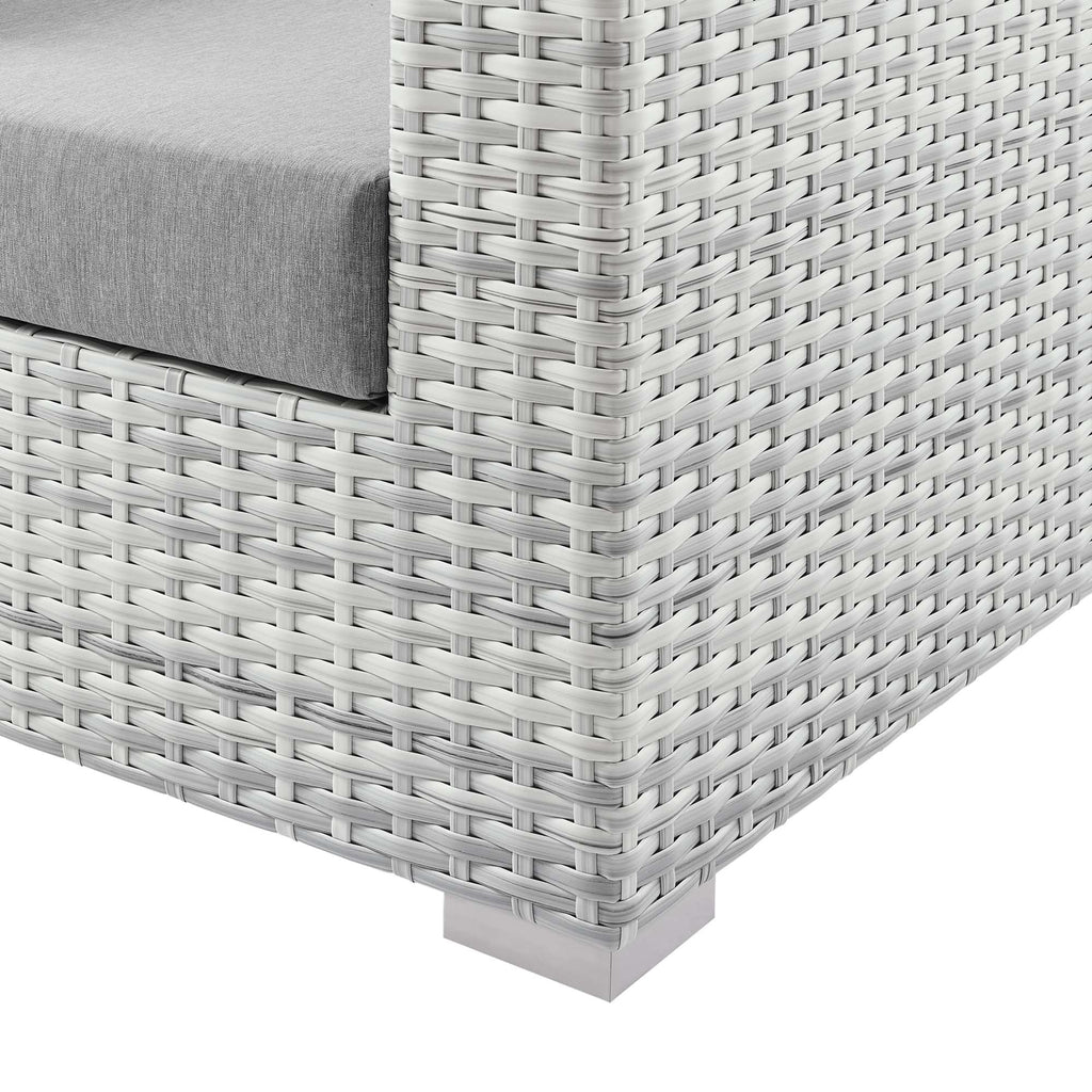 Convene Outdoor Patio Loveseat in Light Gray