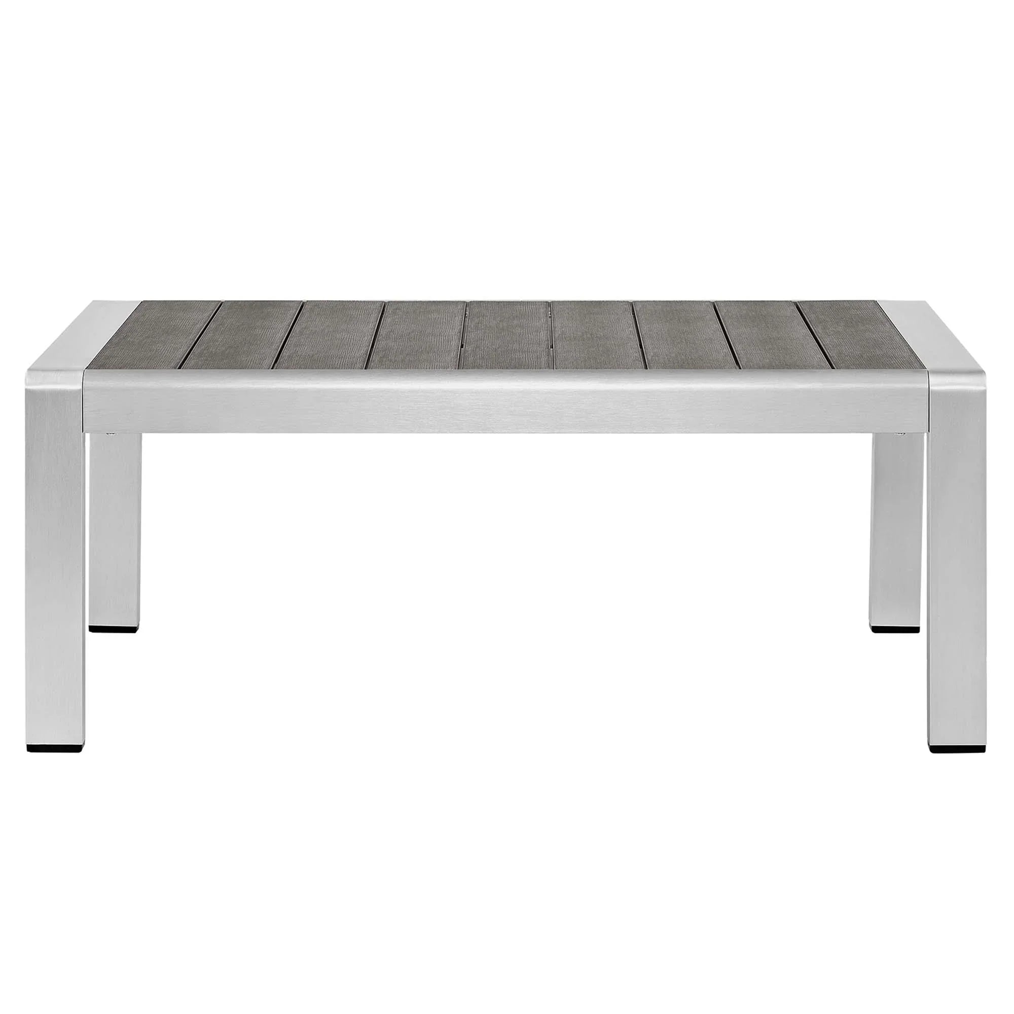 Shore 9 Piece Sunbrella® Fabric Outdoor Patio Aluminum Sectional Sofa Set in Silver Navy