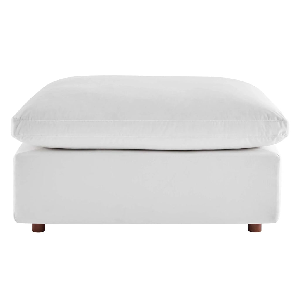 Commix Down Filled Overstuffed Performance Velvet Ottoman