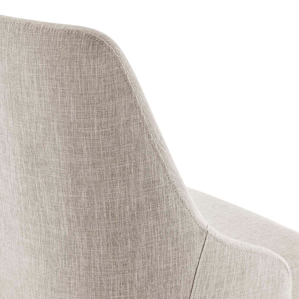 Designate Swivel Upholstered Office Chair in Black Beige