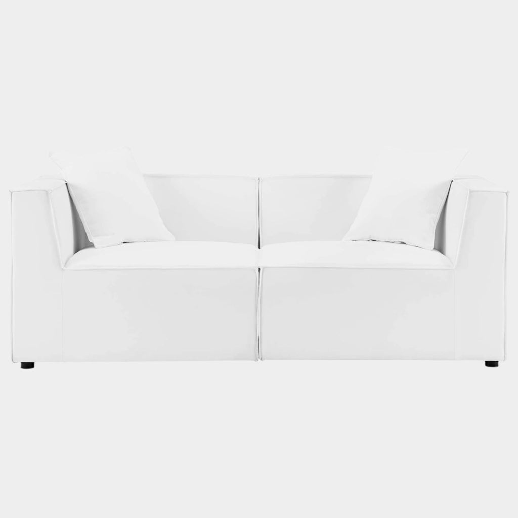Saybrook 2-Piece Outdoor Patio Upholstered Sectional Sofa Loveseat