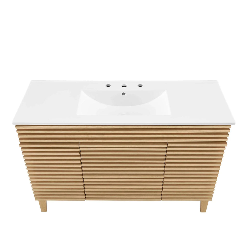 Render Bathroom Vanity with White Basin Included