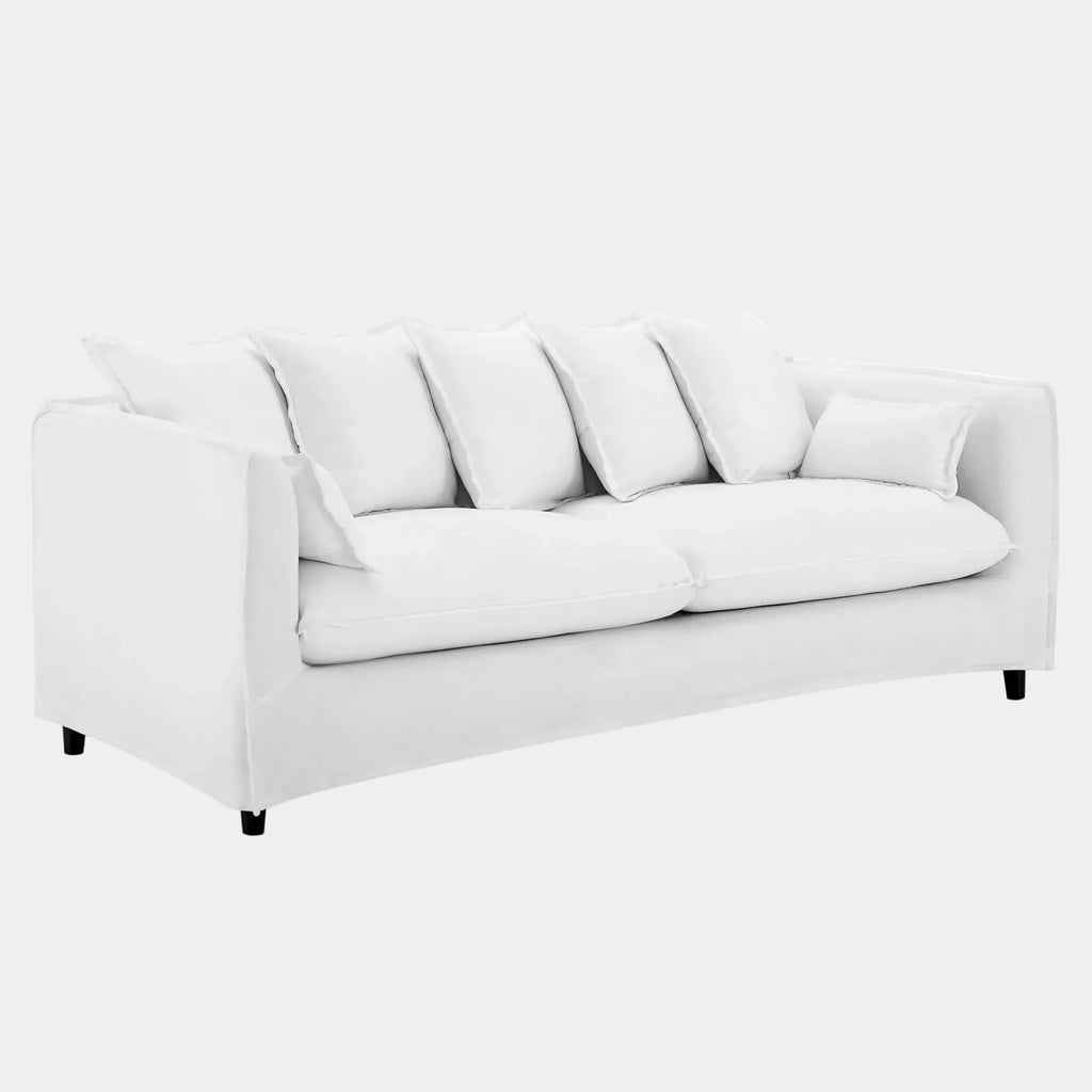 Avalon Slipcover Fabric Sofa in White