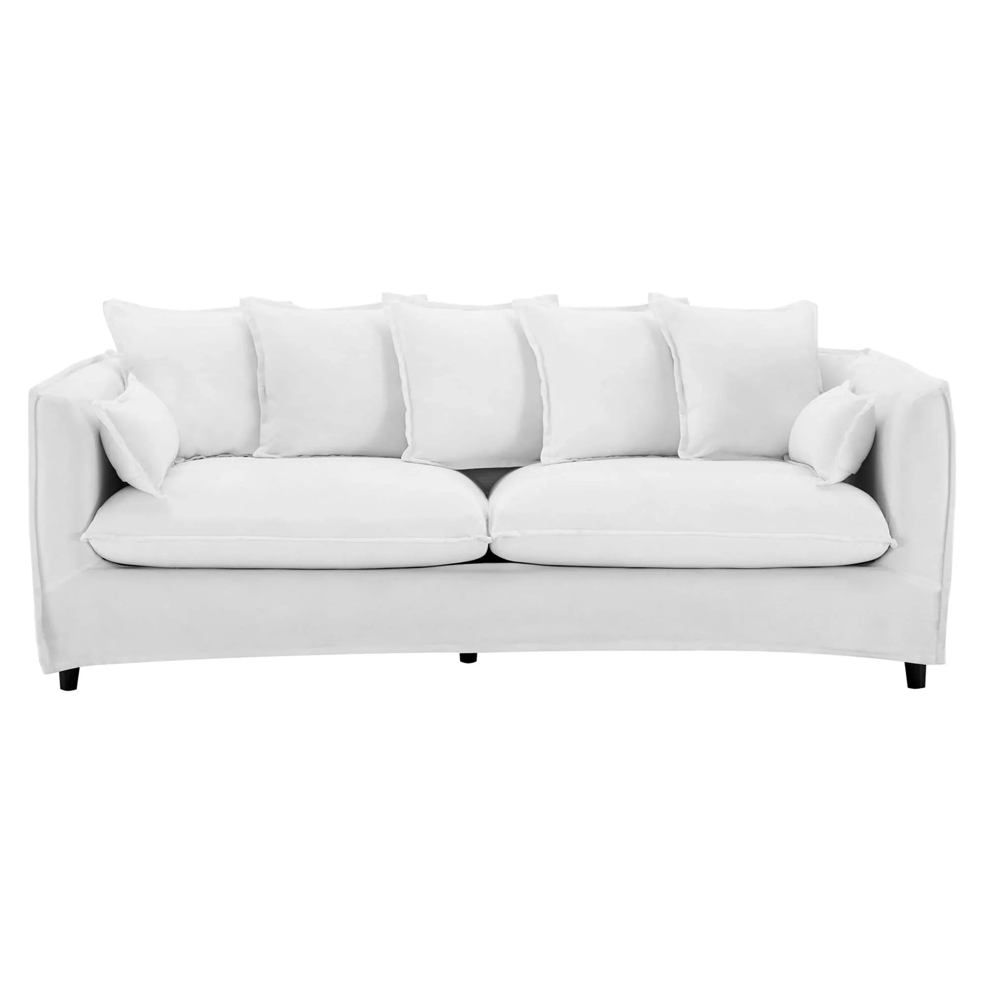 Avalon Slipcover Fabric Sofa in White
