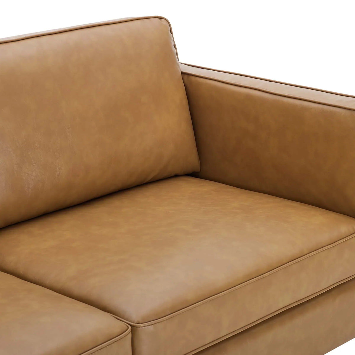 Kaiya Vegan Leather Sofa in Tan