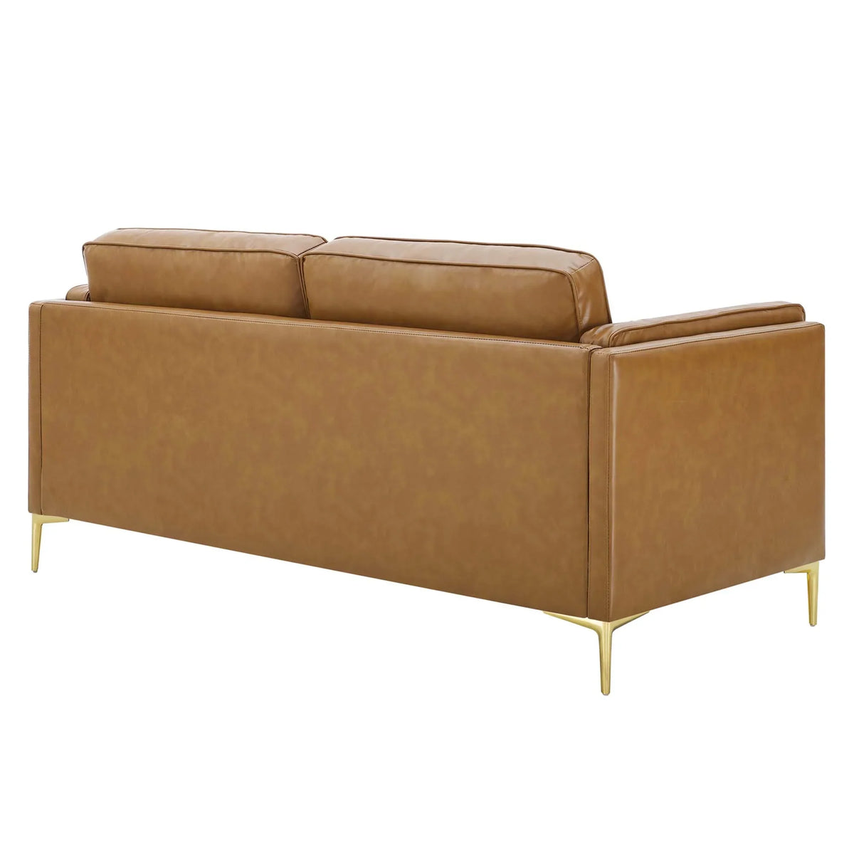 Kaiya Vegan Leather Sofa in Tan