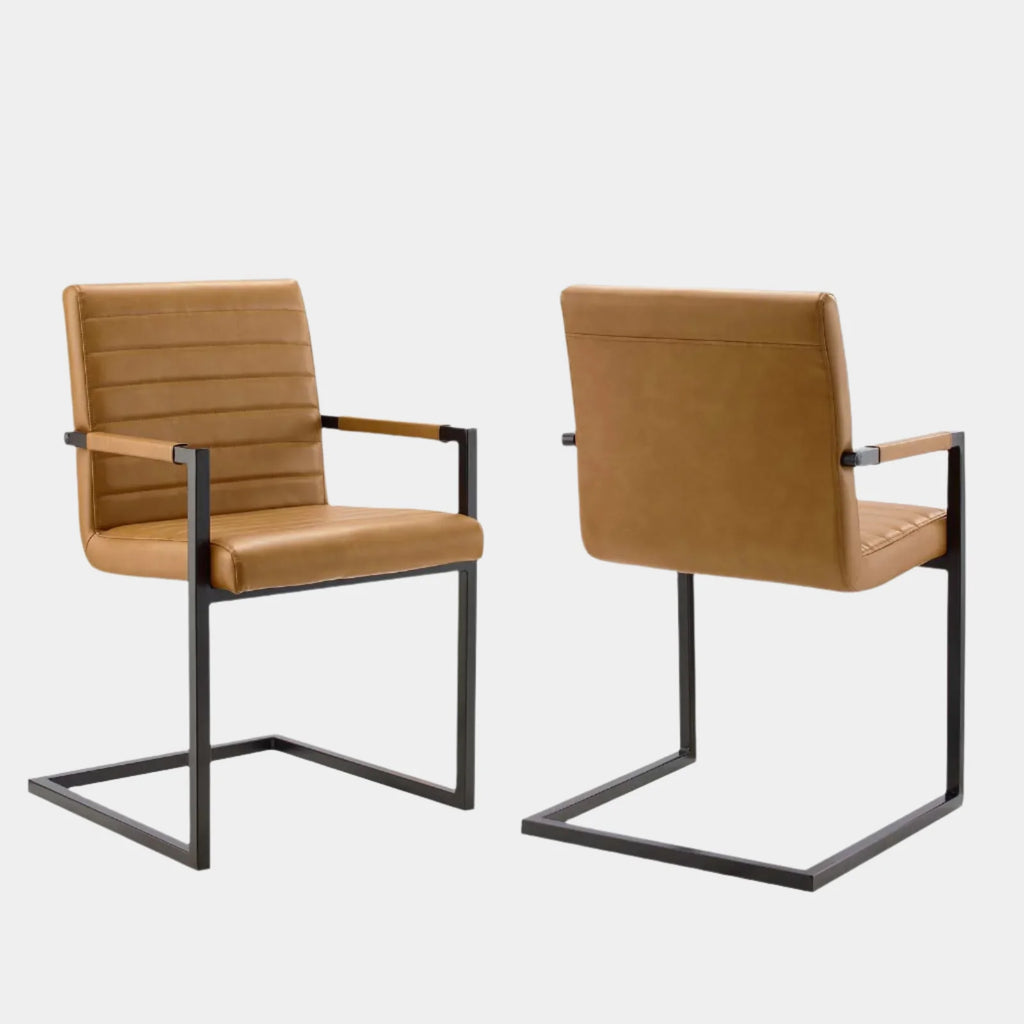 Savoy Vegan Leather Dining Chairs Set of 2