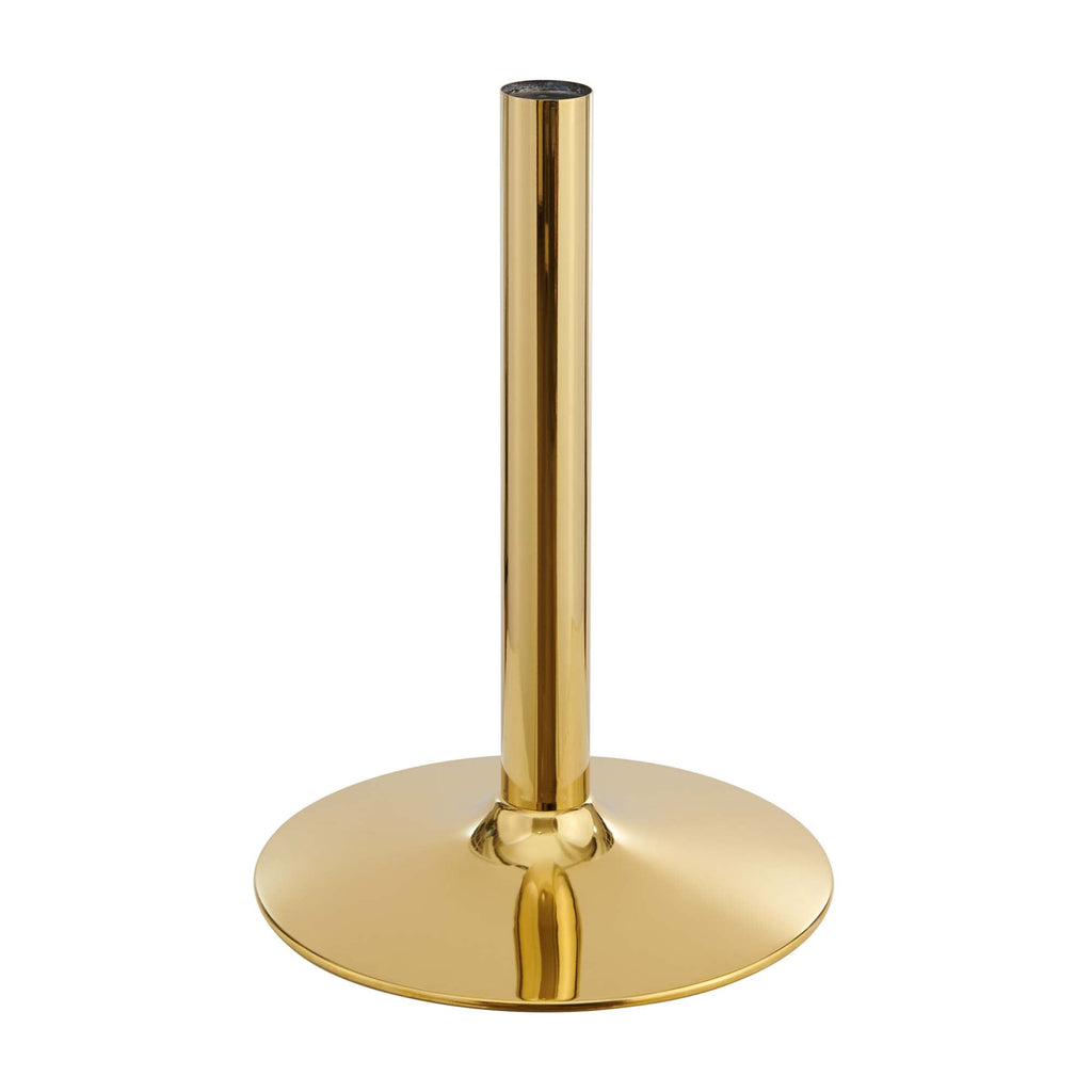Verne 35" Artificial Marble Dining Table in Gold White