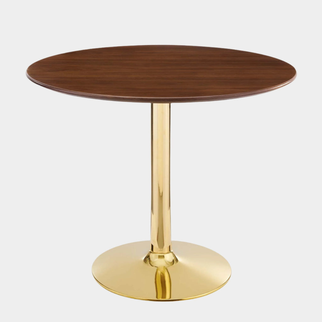 Verne 35" Dining Table in Gold Walnut