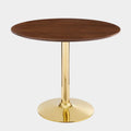 Verne 35" Dining Table in Gold Walnut