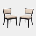 Pristine Upholstered Fabric Dining Chairs Set of 2