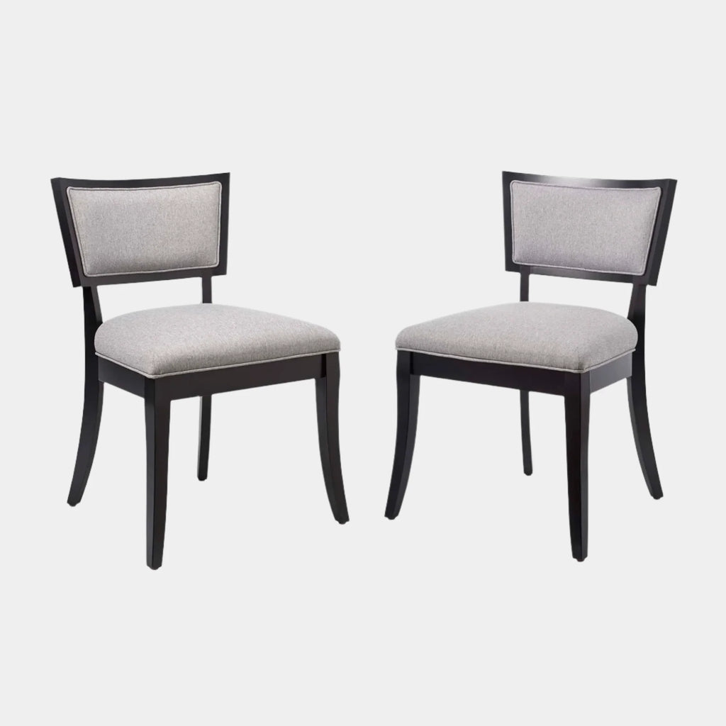 Pristine Upholstered Fabric Dining Chairs Set of 2