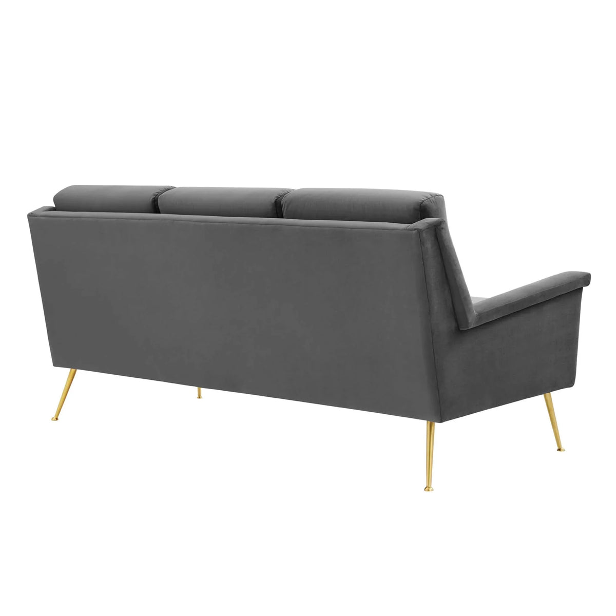 Chesapeake Performance Velvet Sofa in Gold Gray