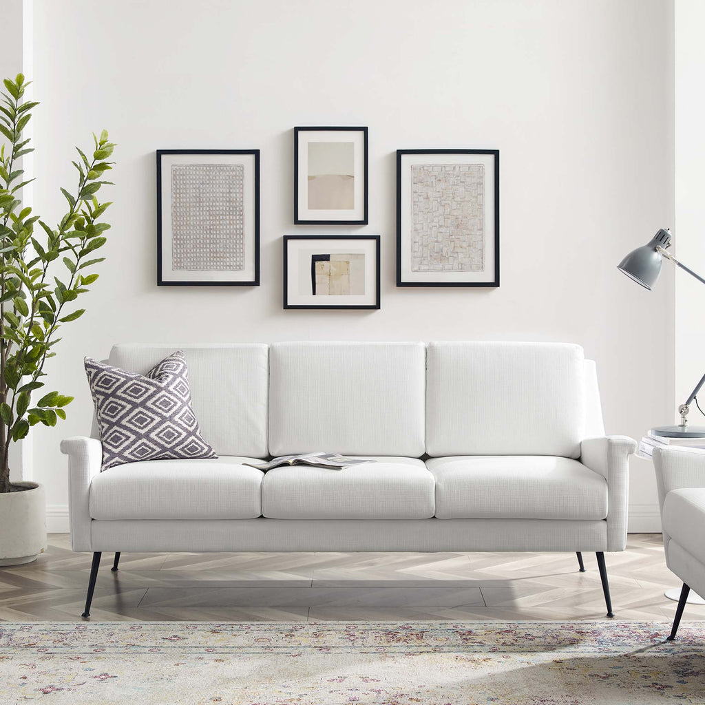 Chesapeake Fabric Sofa in Black White