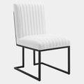 Indulge Channel Tufted Fabric Dining Chair