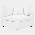Commix Down Filled Overstuffed Vegan Leather Corner Chair