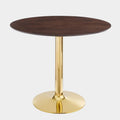 Verne 35" Dining Table in Gold Cherry Walnut