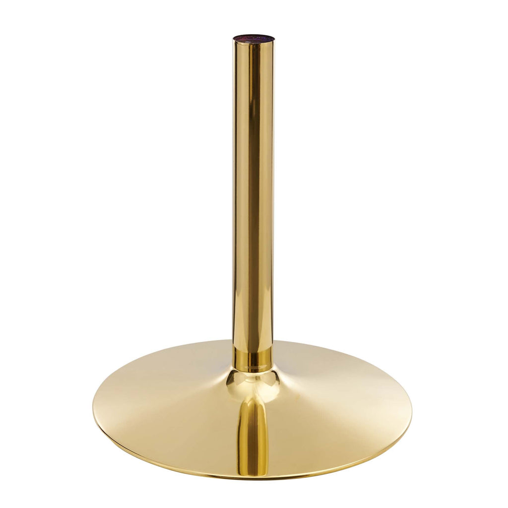 Verne 40" Artificial Marble Dining Table in Gold Black