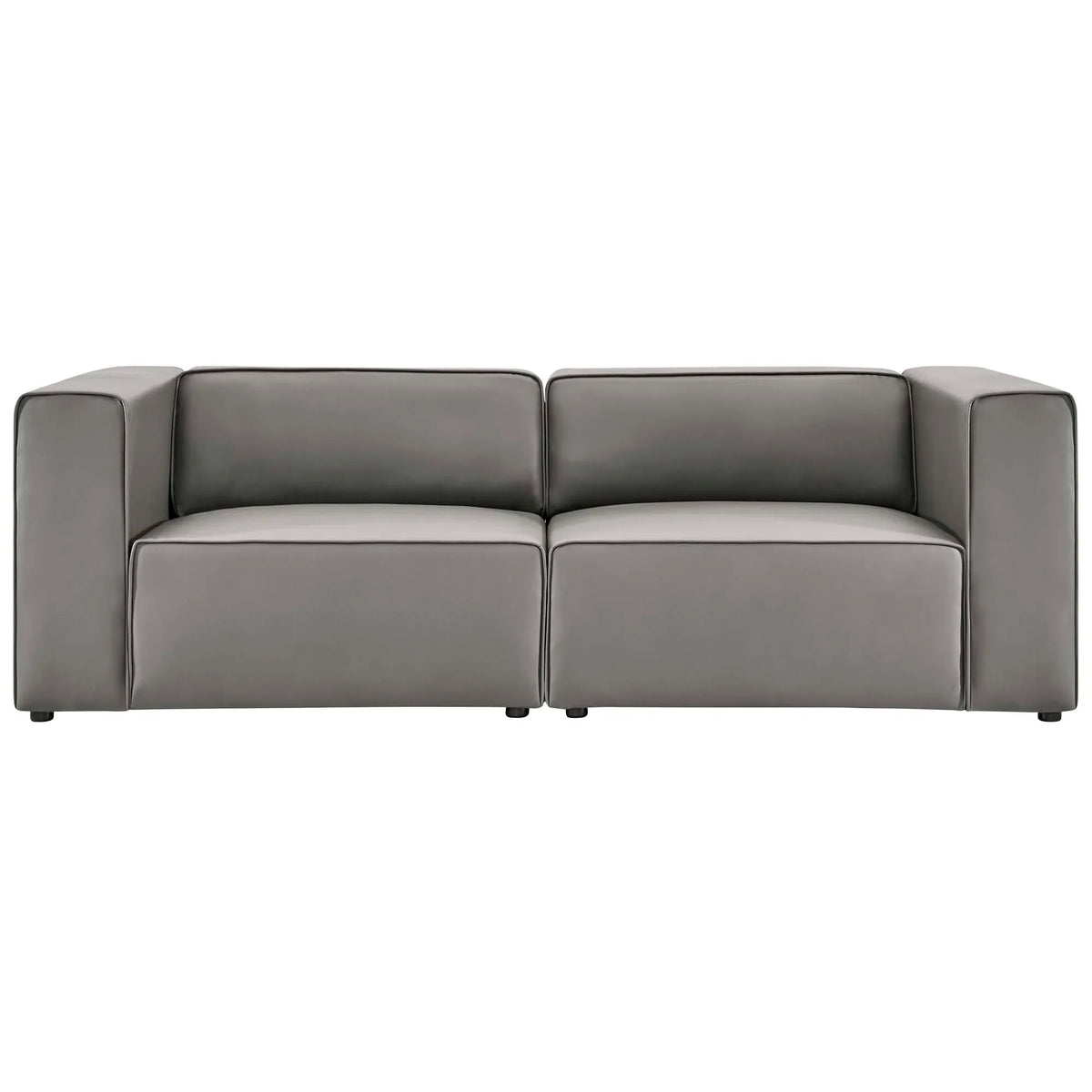 Mingle Vegan Leather 2-Piece Sectional Sofa Loveseat