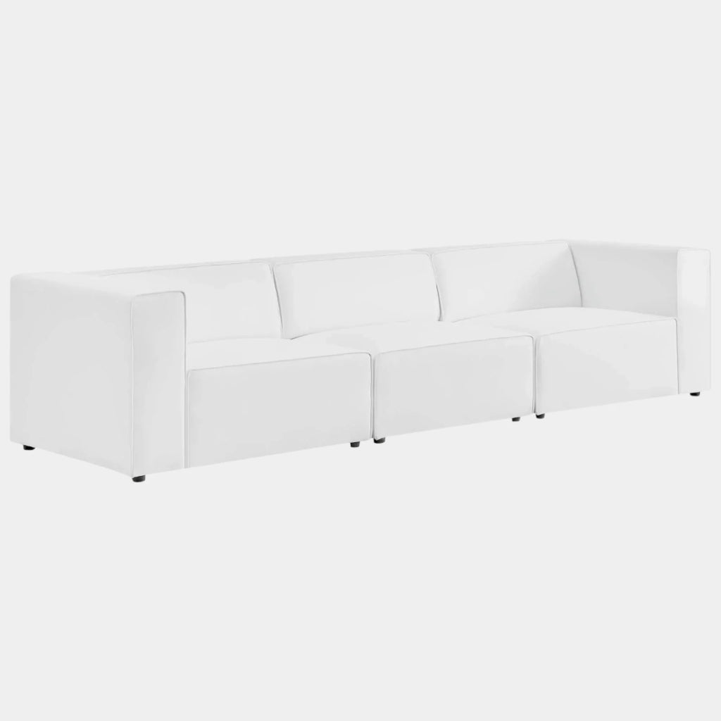 Mingle Vegan Leather 3-Piece Sectional Sofa