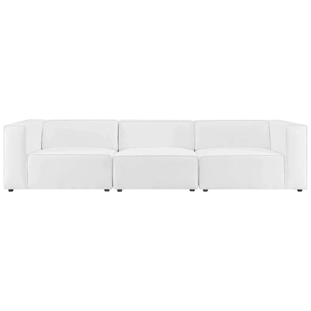 Mingle Vegan Leather 3-Piece Sectional Sofa