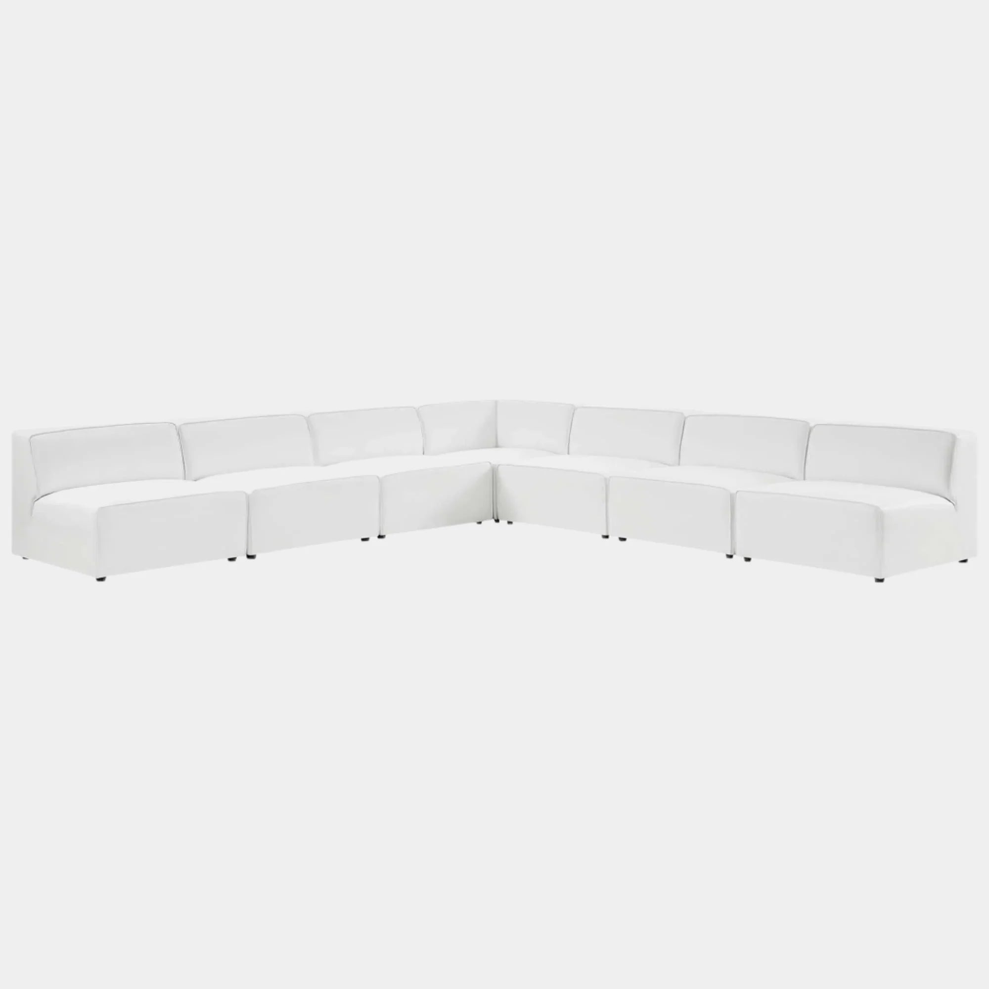 Mingle 7-Piece Vegan Leather Sectional Sofa