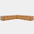 Mingle 7-Piece Vegan Leather Sectional Sofa