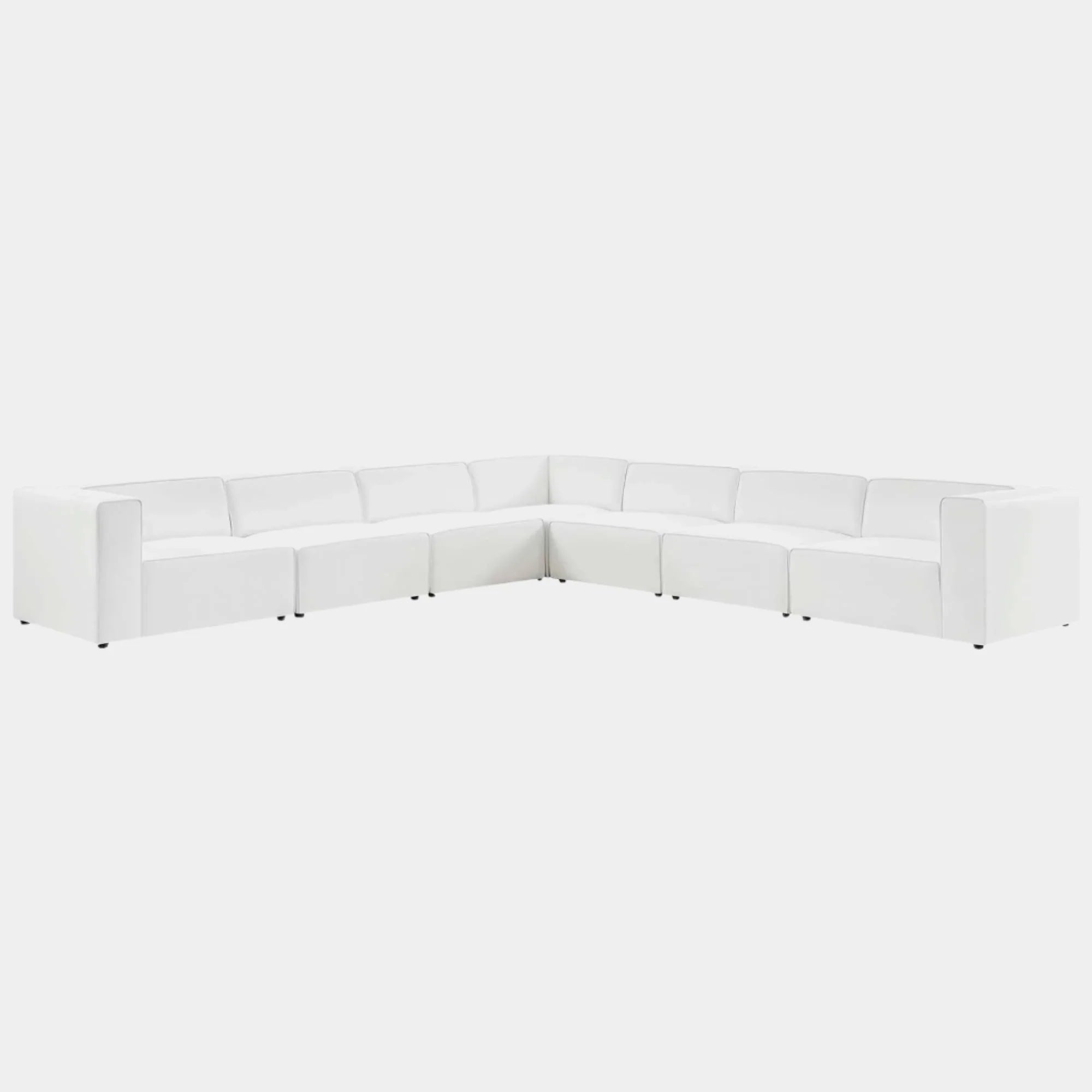 Mingle 7-Piece Vegan Leather Sectional Sofa
