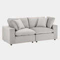Commix Down Filled Overstuffed Performance Velvet Loveseat