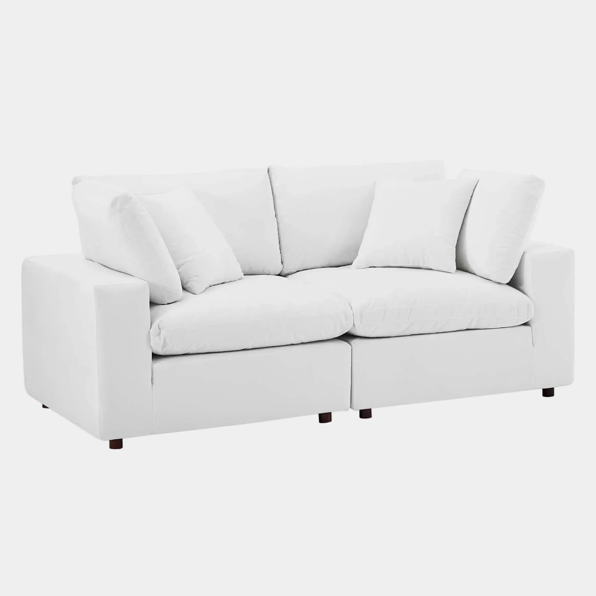 Commix Down Filled Overstuffed Performance Velvet Loveseat